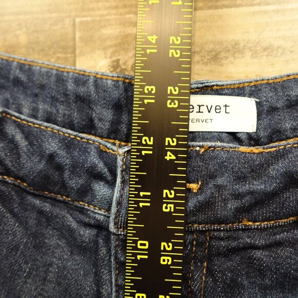 Lovervet by Vervet Dad Jeans Women’s 16W Dark Wash High Rise Frayed Hem - Picture 5 of 11
